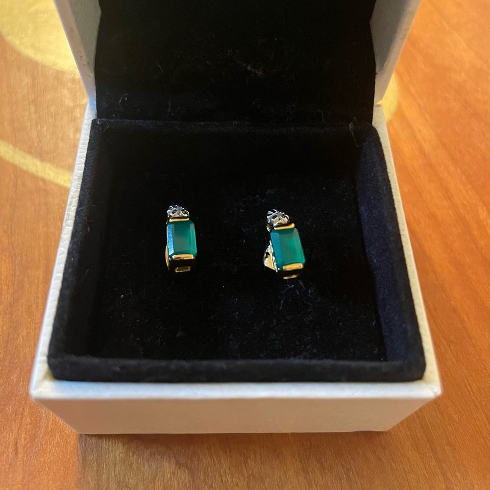 Dangle gemstone earrings